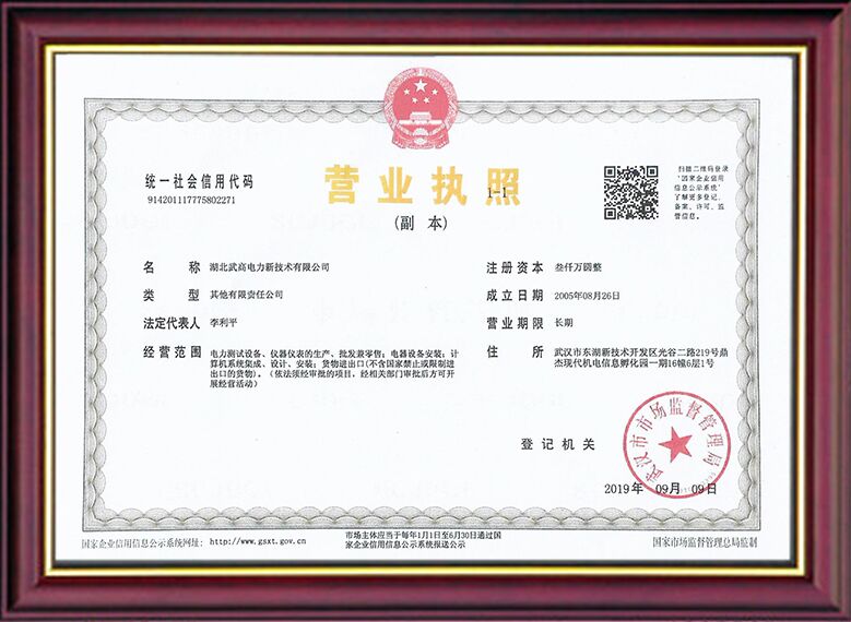 企業(yè)營(yíng)業(yè)執(zhí)照